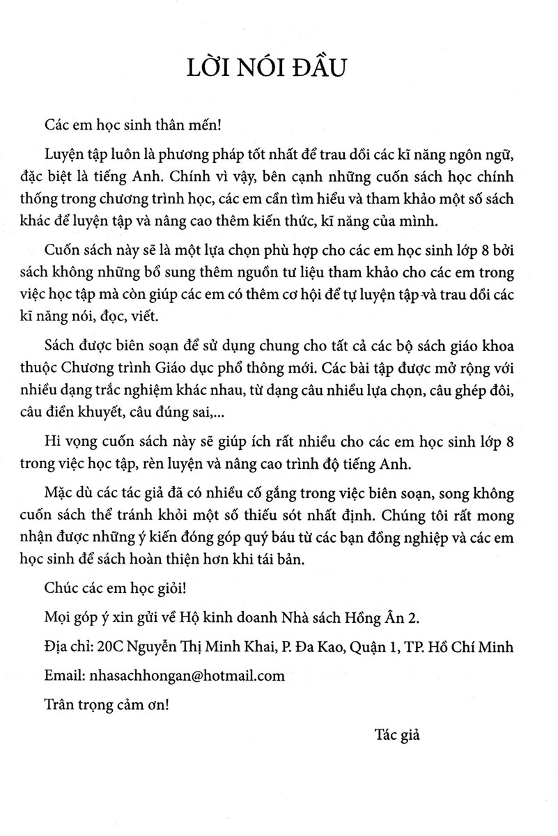 702 câu trắc nghiệm tiếng anh 8 - không đáp án (dùng chung cho các bộ sgk hiện hành) - Ảnh 3