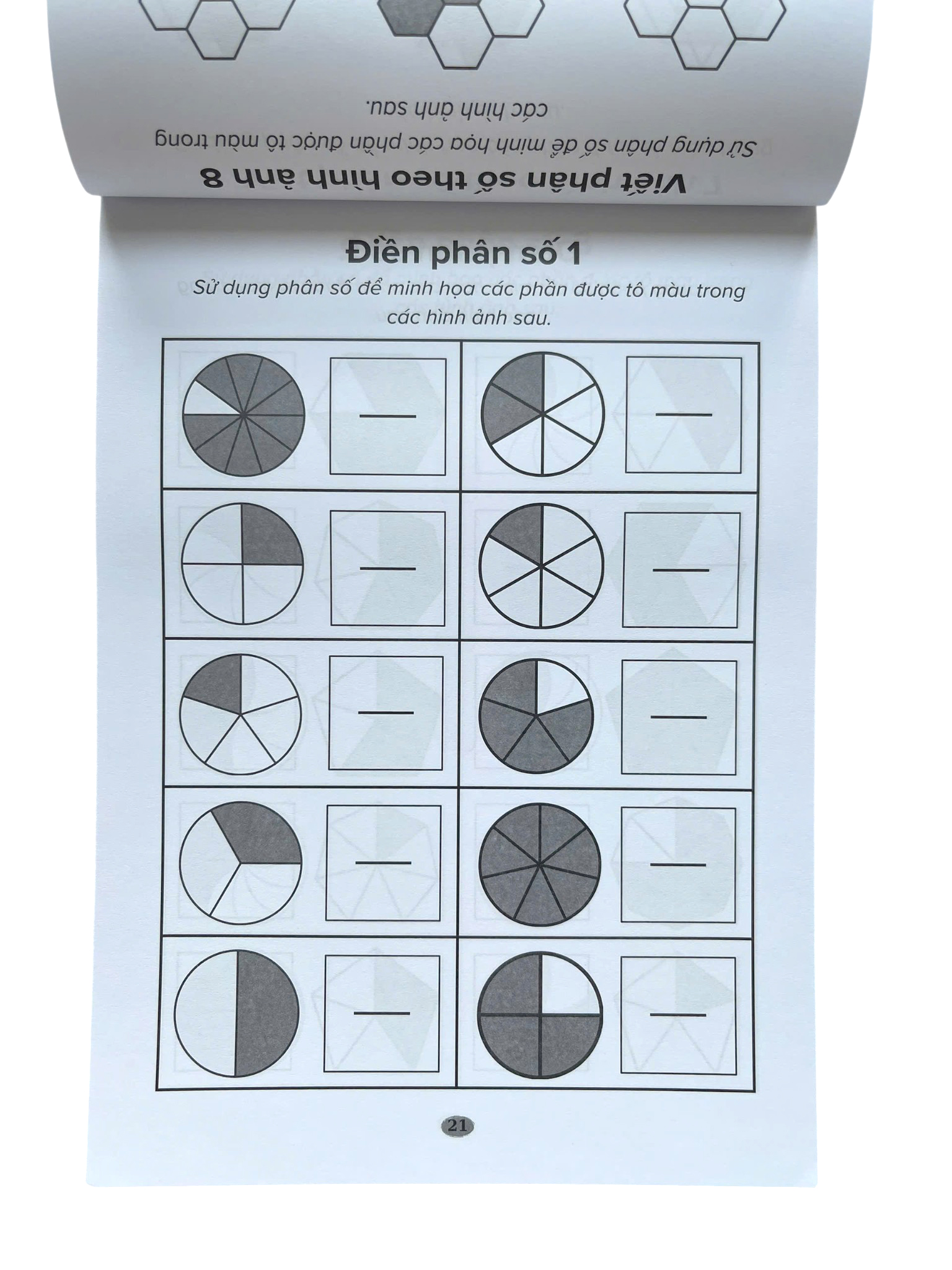 Bí Quyết Của Học Sinh Giỏi - Thực Hành Phân Số - Làm Quen Phân Số Cơ Bản - Dành Cho Bé 7-10 Tuổi - Ảnh 6