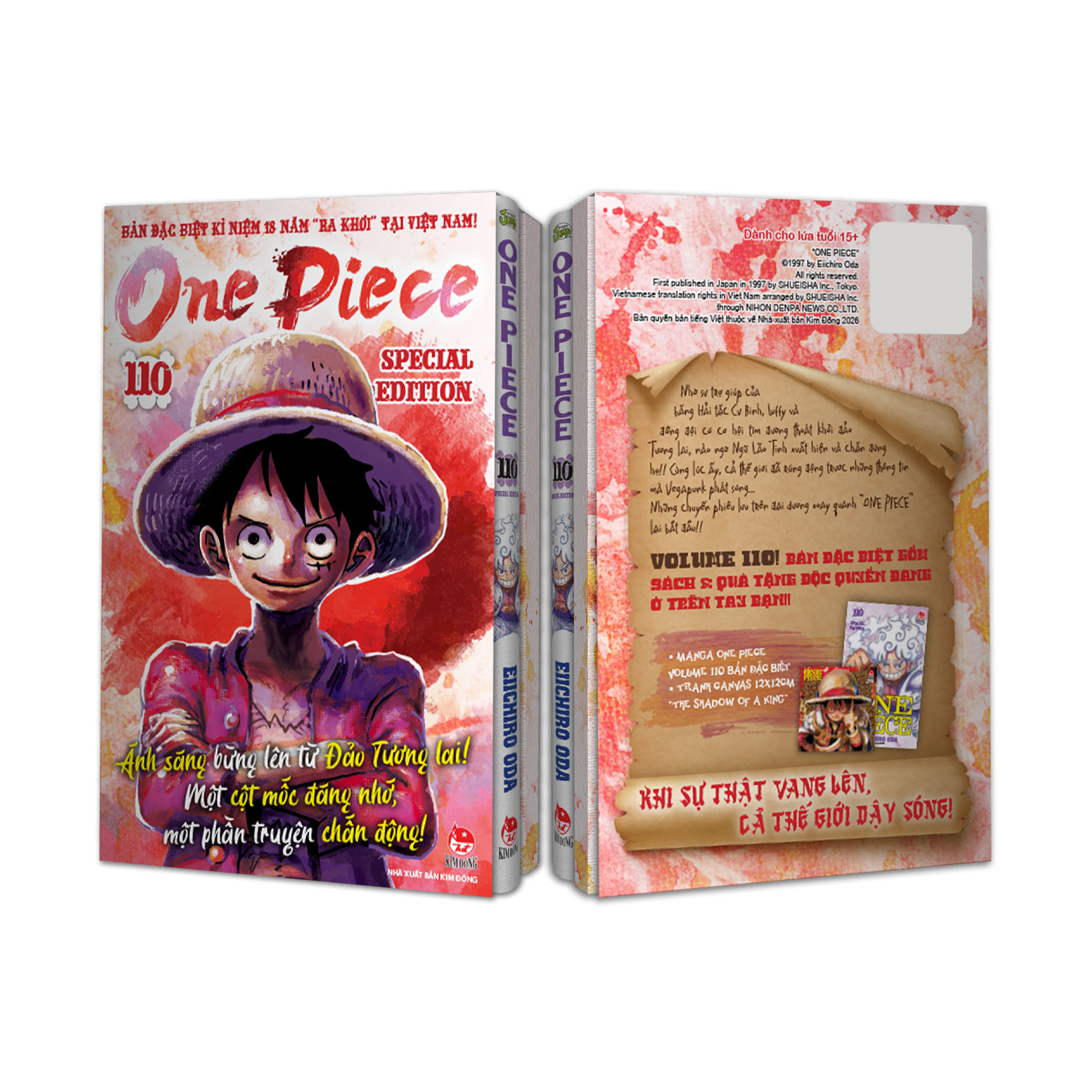 Bộ Combo Manga - One Piece - Tập 110 - “Làn Sóng Thời Đại” - Bản Bìa Áo + Bản Đặc Biệt (Bộ 2 Cuốn) - Tặng Kèm Special Cover + Tranh Canvas + Bổ Sung Trang Màu Từ Tạp Chí + Box Set + Poster - Ảnh 9