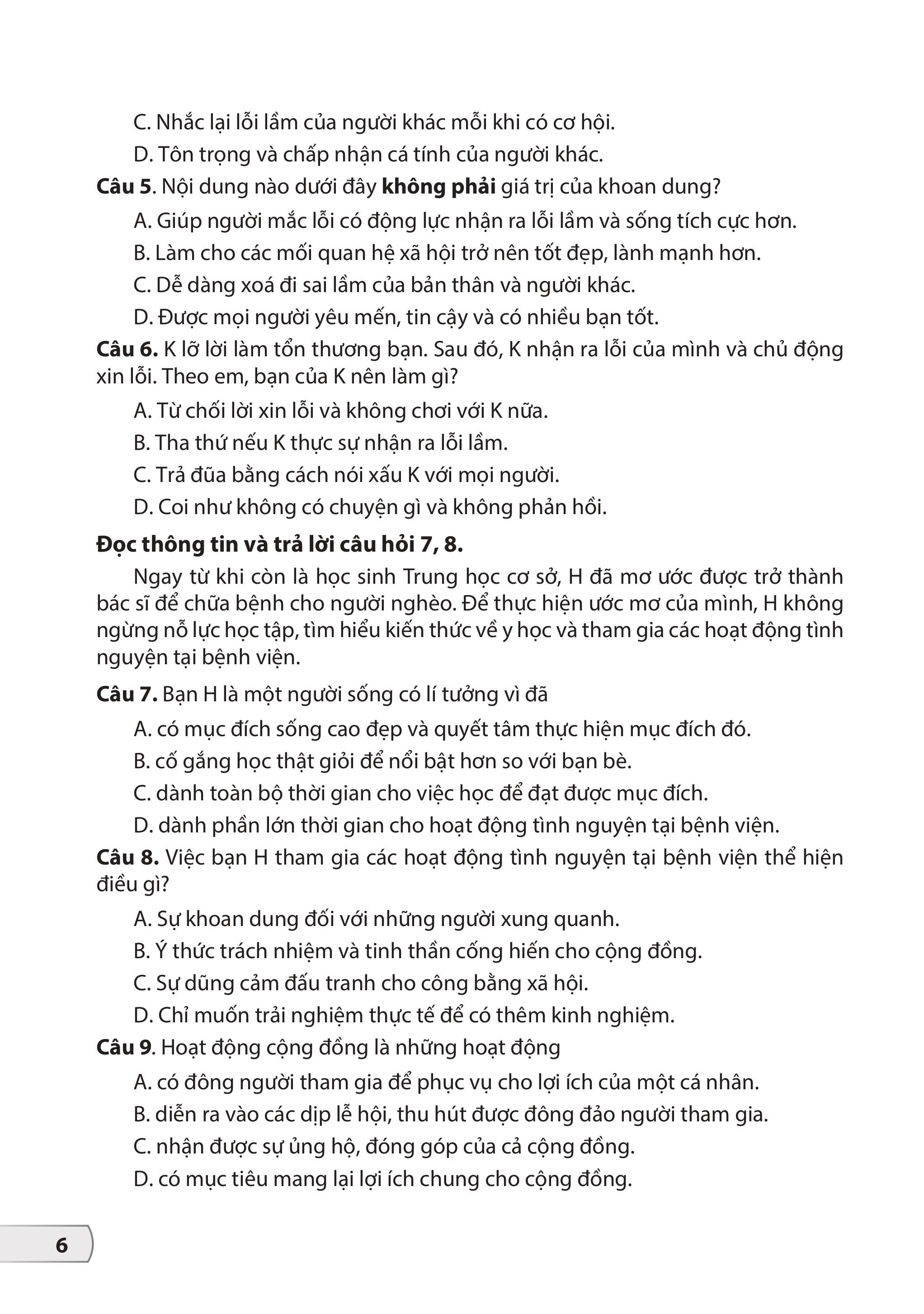 Bộ Đề Kiểm Tra, Đánh Giá Giáo Dục Công Dân 9 - Ảnh 7