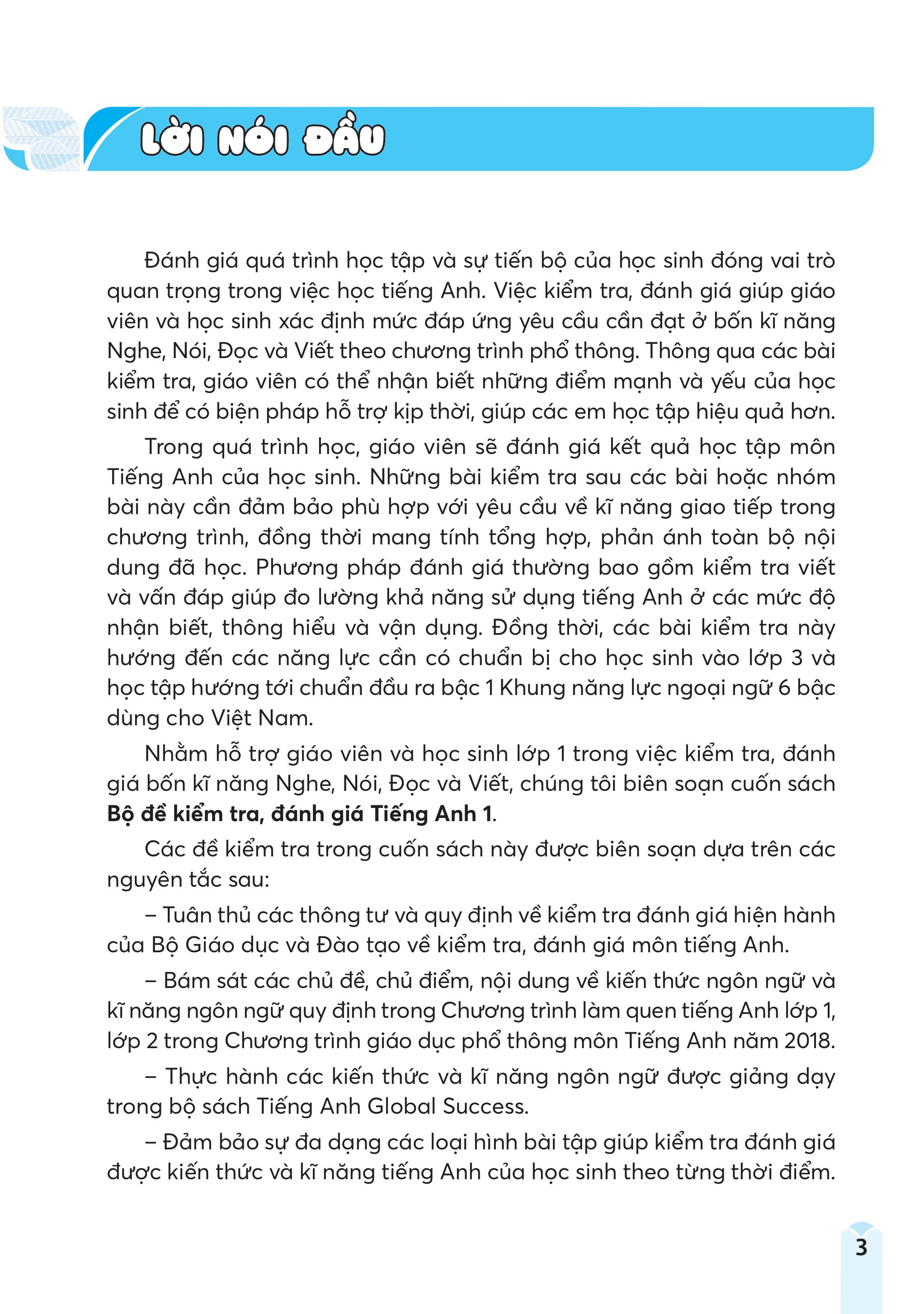 Bộ Đề Kiểm Tra, Đánh Giá Tiếng Anh 1 - Ảnh 4