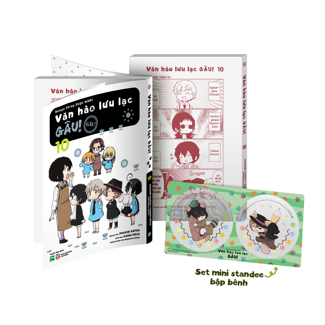 Bộ [Manga] Văn Hào Lưu Lạc - Gâu! - Tập 10 - Bản Đặc Biệt - Tặng Kèm Set Mini Standee Bập Bênh - Ảnh 2
