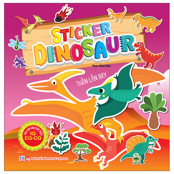 Bộ Sách Dán Hình Phát Triển IQ- EQ-CQ - Sticker Dinosaur - Khủng Long Ba Sừng - Ảnh 2