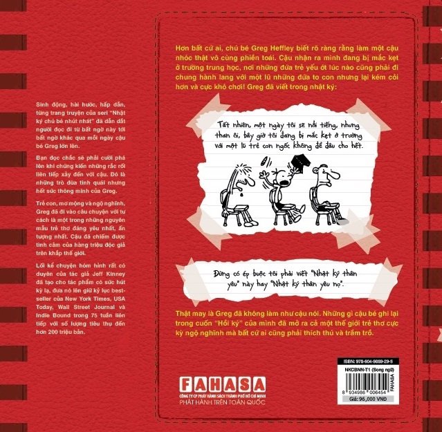 bộ song ngữ việt - anh - diary of a wimpy kid - nhật ký chú bé nhút nhát - tập 1 - Ảnh 3
