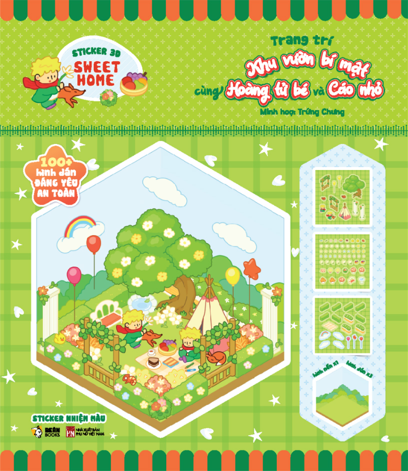 Bộ Sticker 3D Sweet Home - Trang Trí Khu Vườn Bí Mật Cùng Hoàng Tử Bé Và Cáo Nhỏ - Ảnh 3