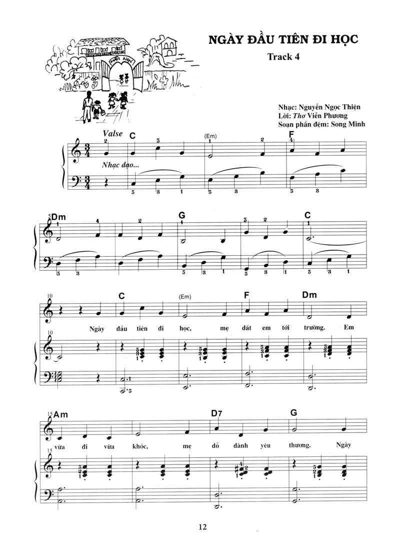 bộ thực hành đệm piano - chủ đề: ca khúc thiếu nhi - phần 2 - Ảnh 10