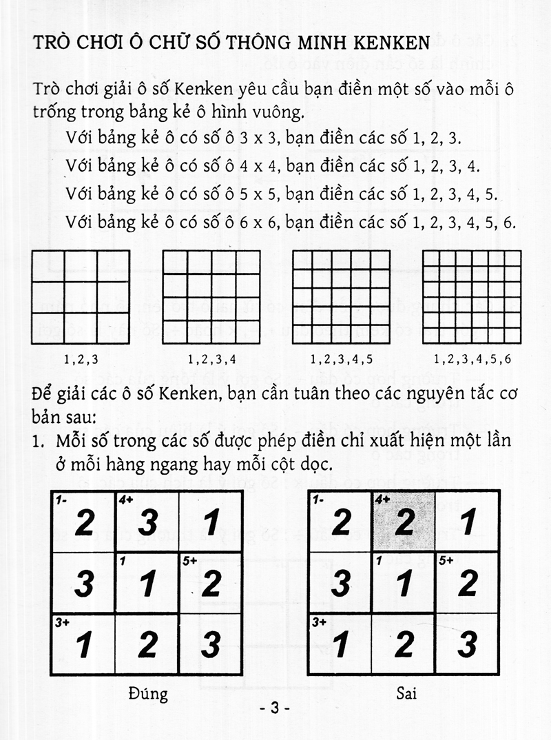 bộ trò chơi ô chữ số thông minh kenken - dành cho mọi người (tập 5) - Ảnh 3