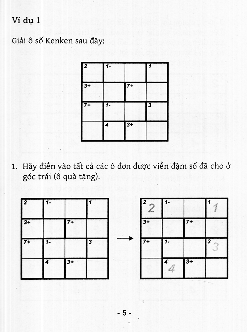 bộ trò chơi ô chữ số thông minh kenken - dành cho mọi người (tập 5) - Ảnh 5