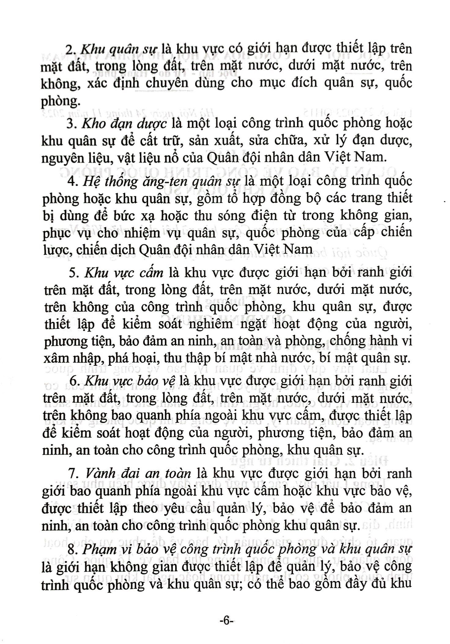 luật quản lý, bảo vệ công trình quốc phòng và khu quân sự (hiện hành) (được quốc hội thông qua ngày 24/11/2023, có hiệu lực từ ngày 01/01/2025) - Ảnh 5