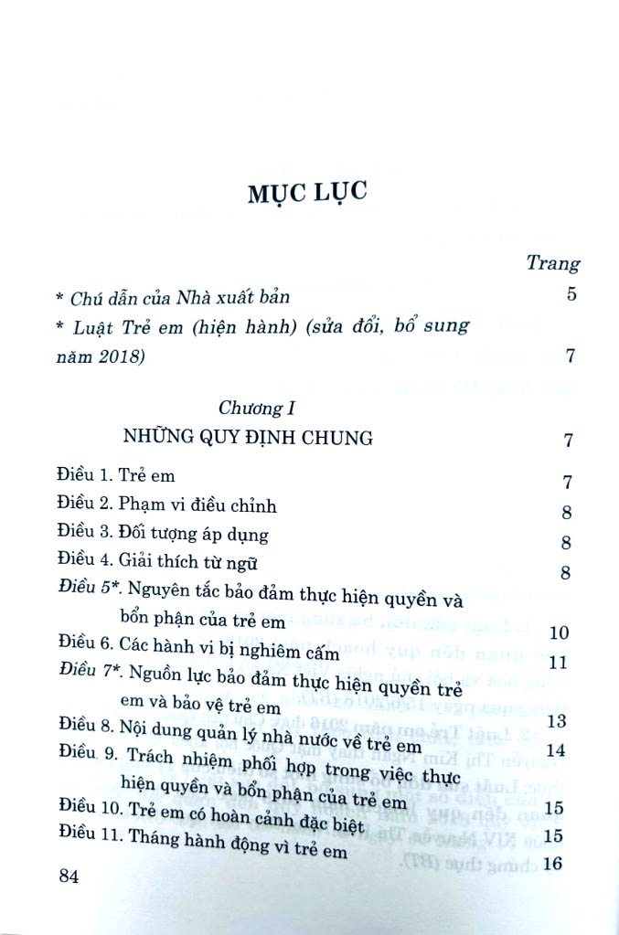 luật trẻ em (hiện hành) (sửa đổi, bổ sung 2018) - Ảnh 5