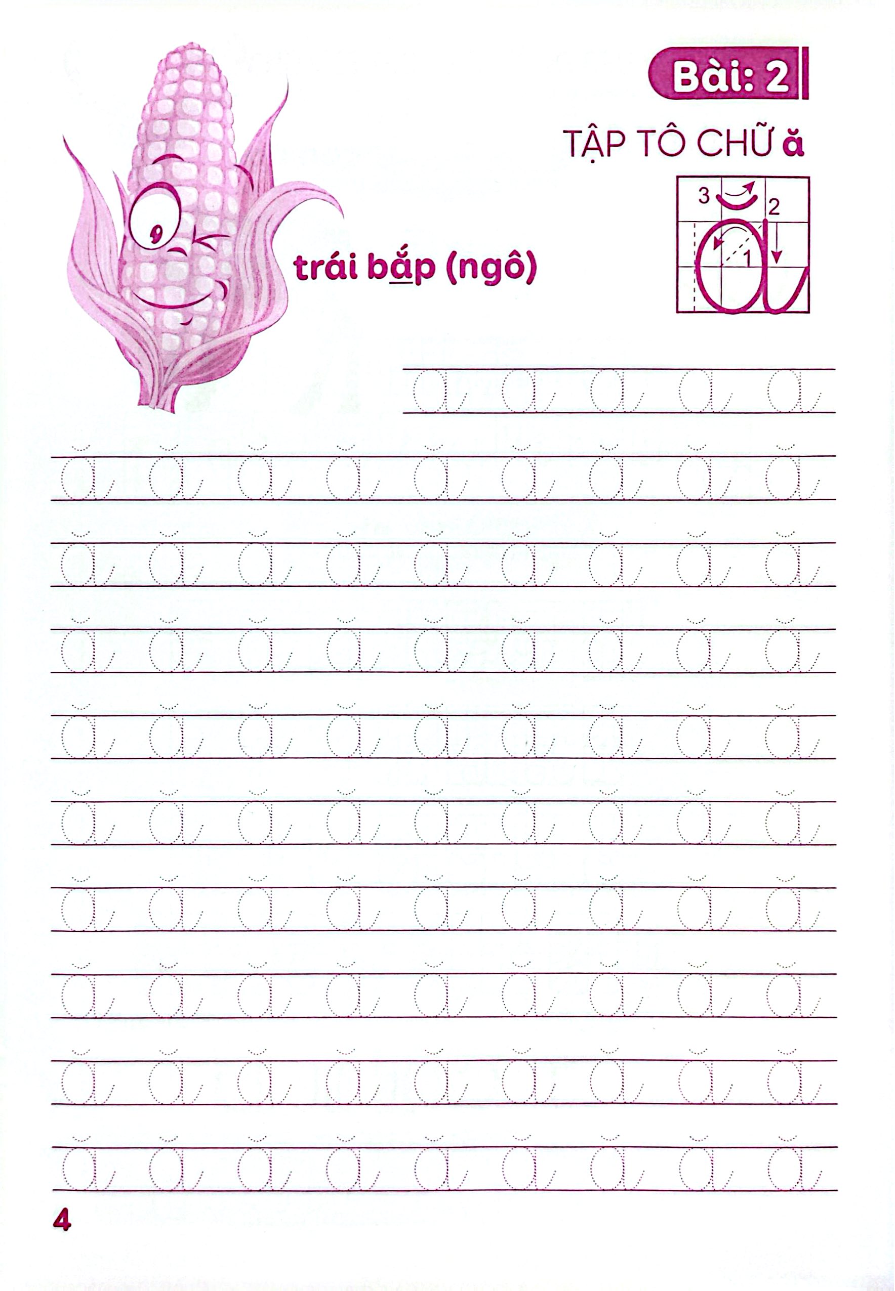 Luyện Nét Chữ Rèn Nét Người - Tập Tô Chữ Mẫu Giáo 5-6 Tuổi - Ảnh 4