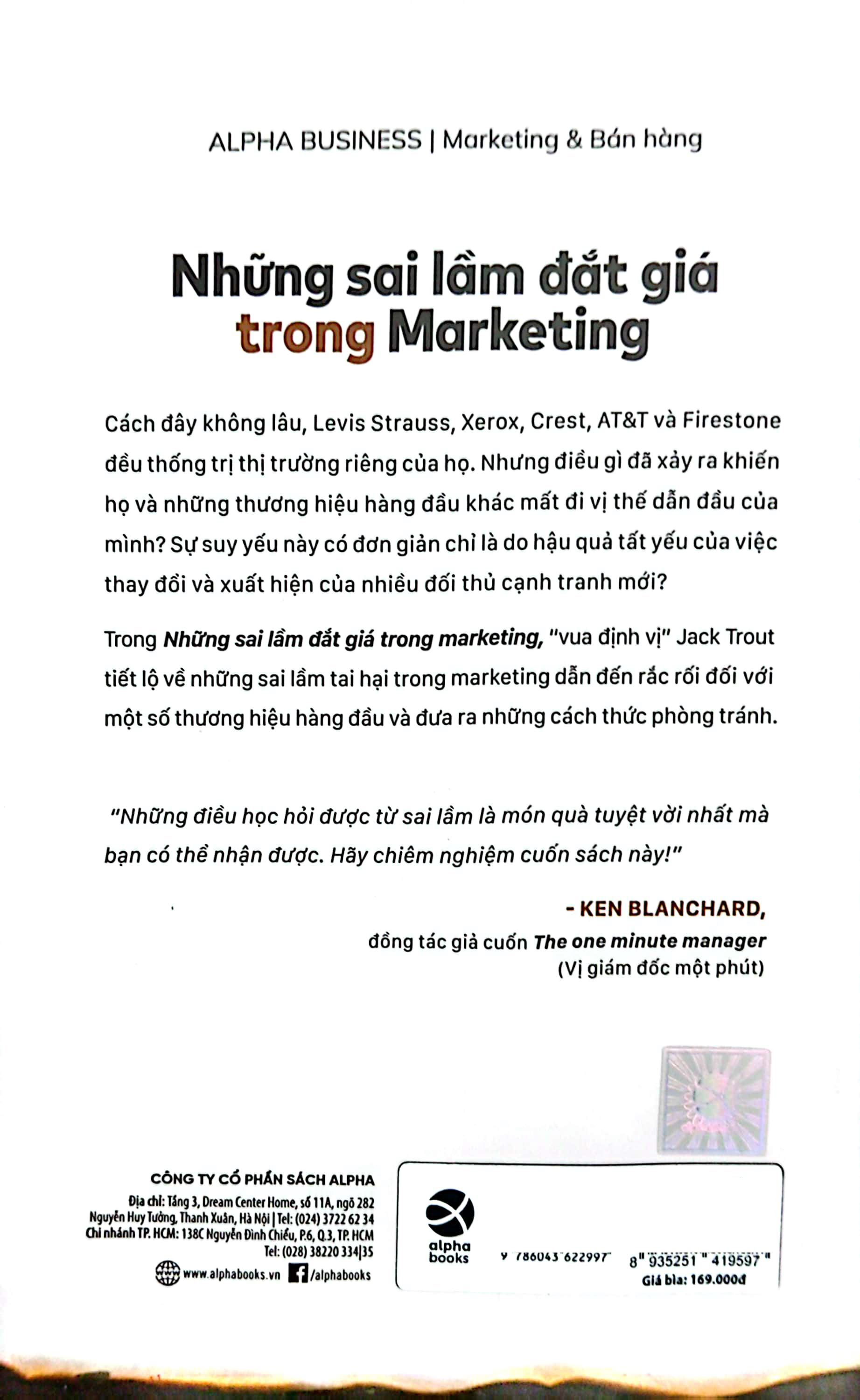 những sai lầm đắt giá trong marketing (tái bản) - Ảnh 14