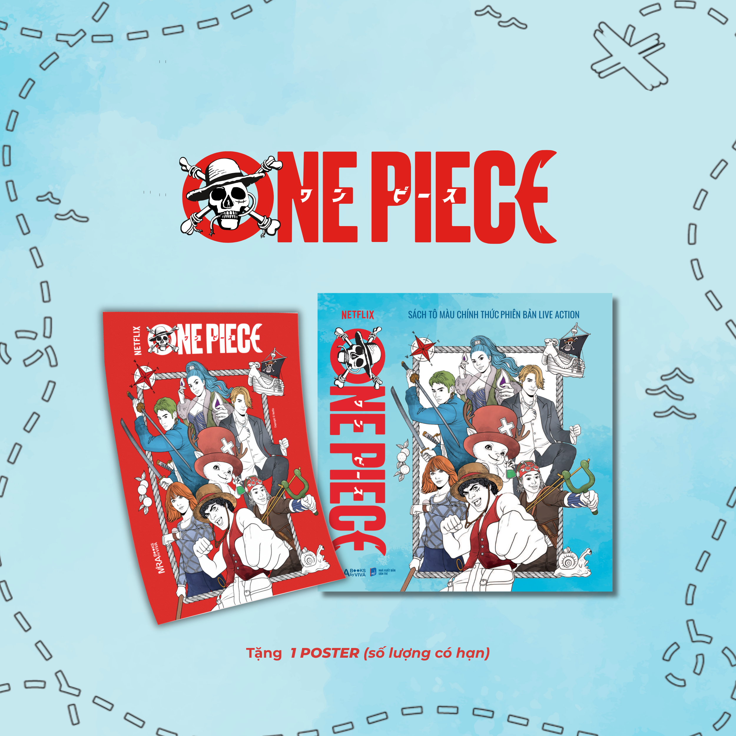 One Piece - Sách Tô Màu Chính Thức Phiên Bản Live Action - Bản Đặc Biệt - Tặng Kèm Poster One Piece - Ảnh 3