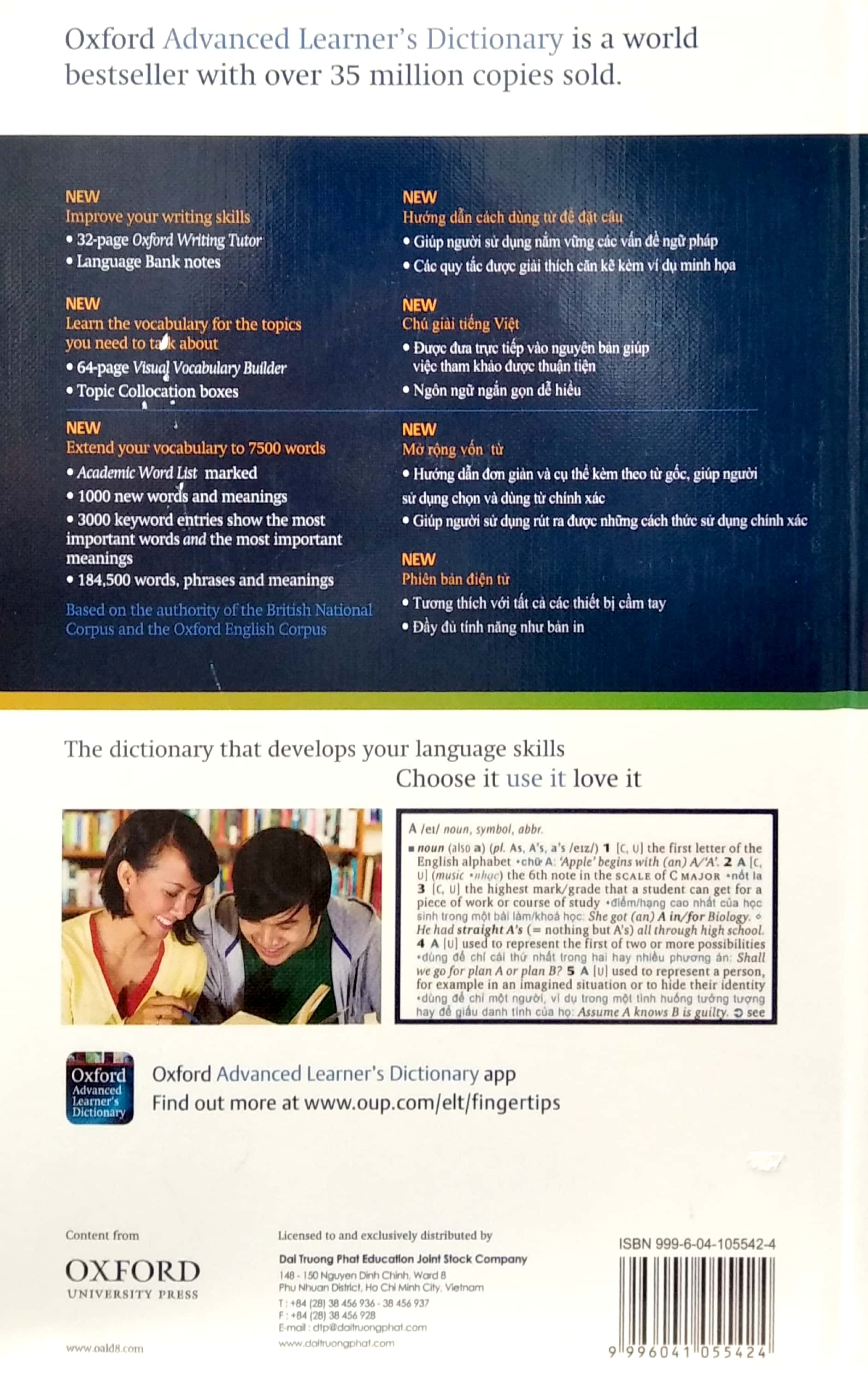 oxford advanced learner's dictionary with vietnamese translation (hardback) - Ảnh 7
