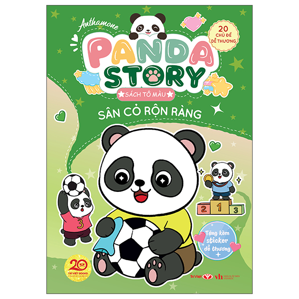 Panda Story - Sách Tô Màu - Sân Cỏ Rộn Ràng