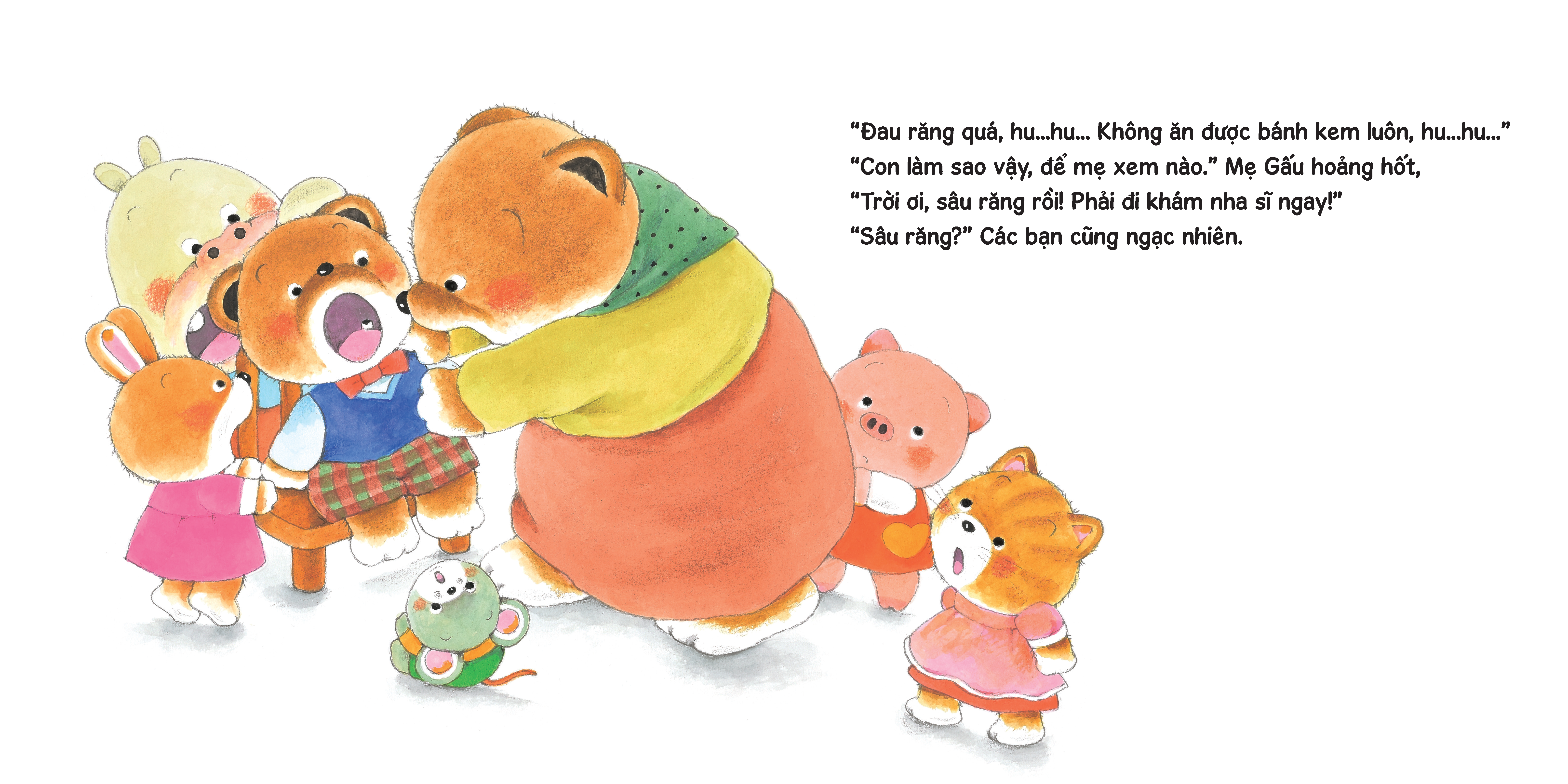 sách tranh ehon kuma - những chuyện nhỏ hằng ngày - trời ơi! sâu răng! - Ảnh 3